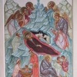 РОЖДЕСТВО, доска, яичная темпера, паволока, 70х53 см